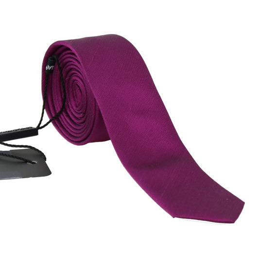 Elegant Purple Silk Necktie