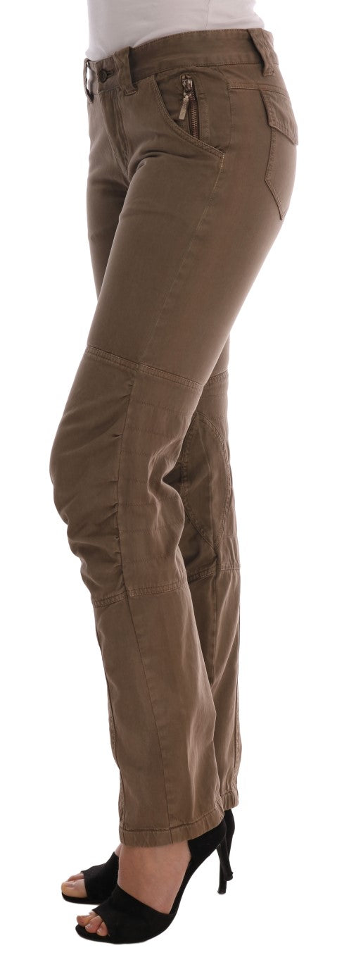 Chic Brown Casual Cotton Pants