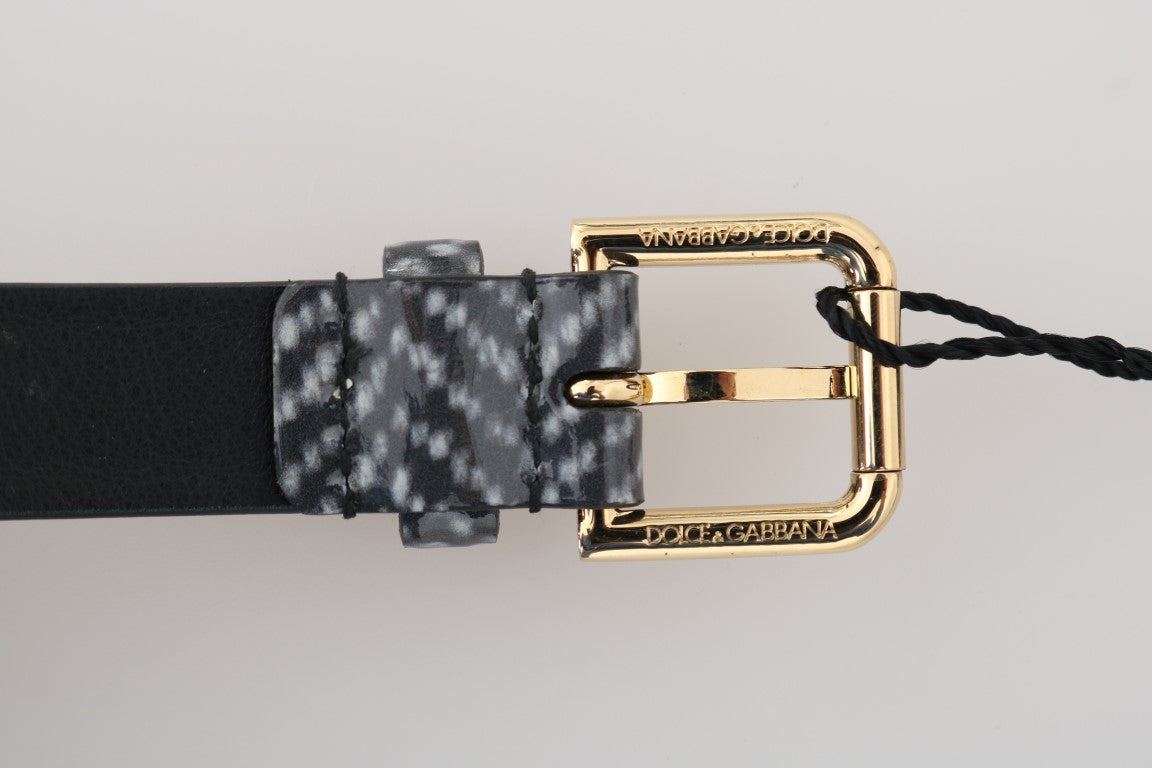 Elegant Chevron Leather Waist Belt