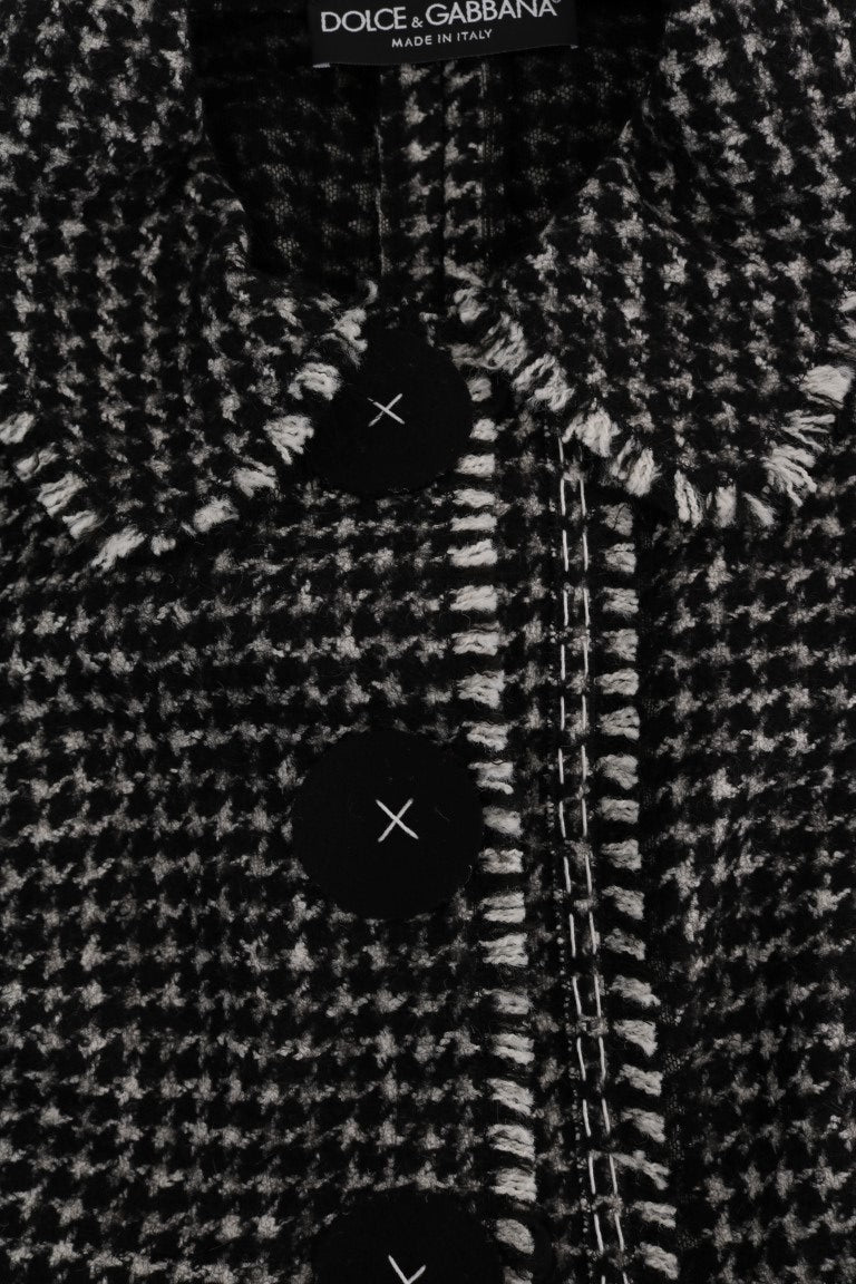 Elegant Tweed Button Front Vest
