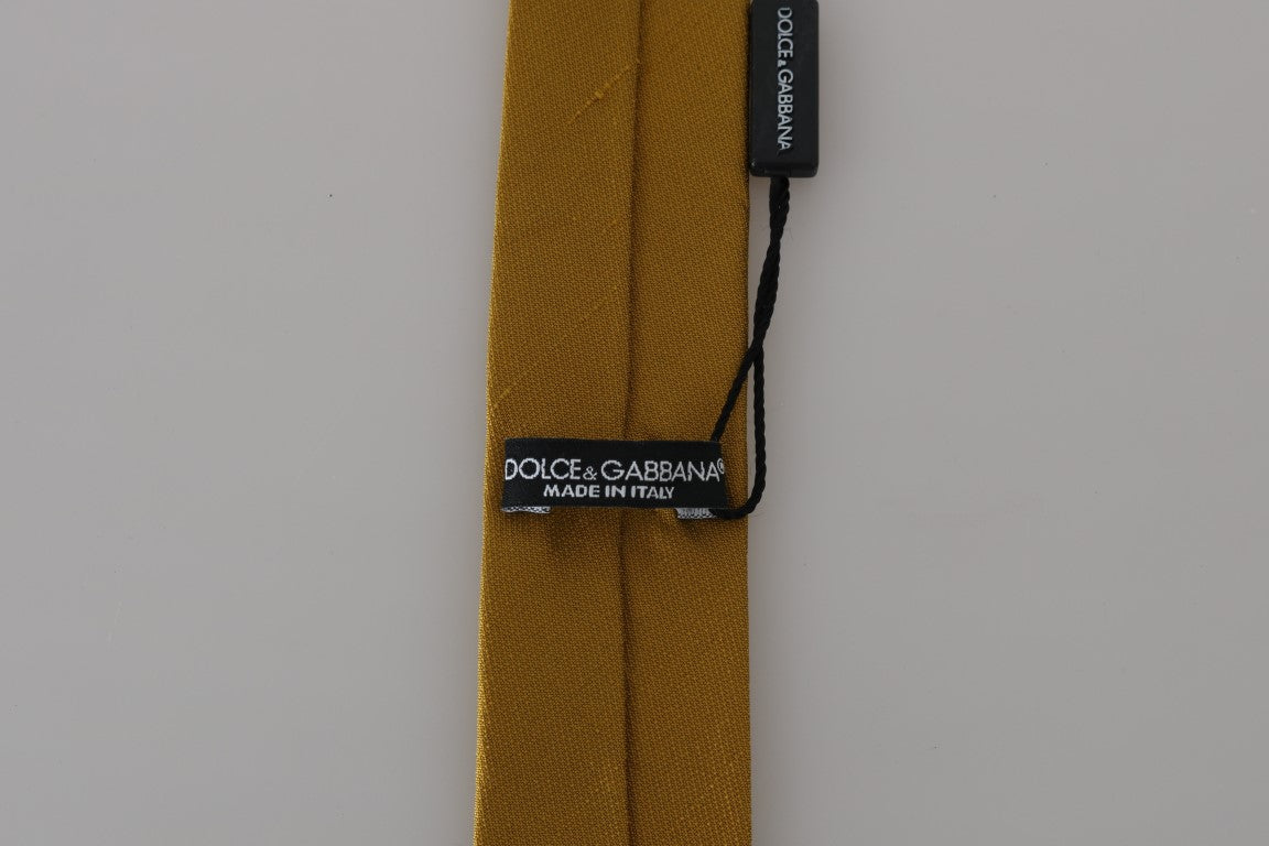 Elegant Yellow Silk Neck Tie