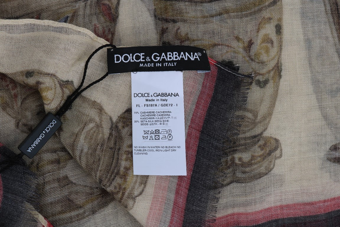 Multicolor Silk Cashmere Scarf