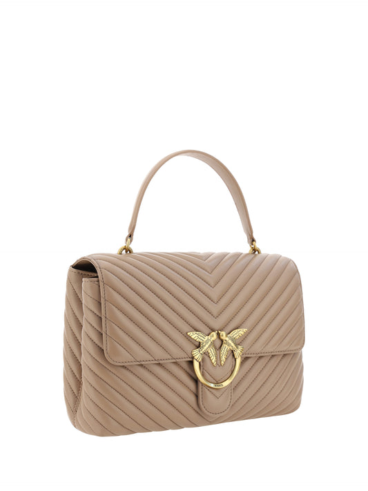 Quilted Calfskin Love Lady Bag in Beige