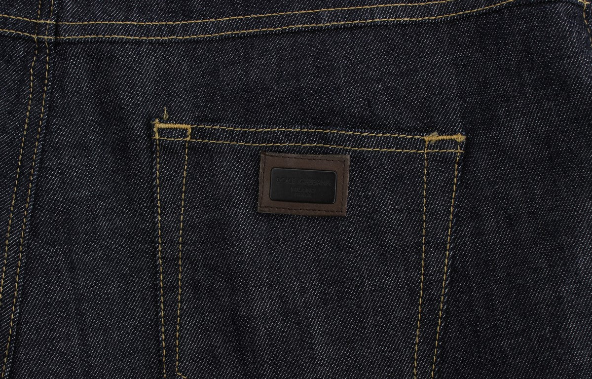 Blue Cotton Oversize Denim Jeans
