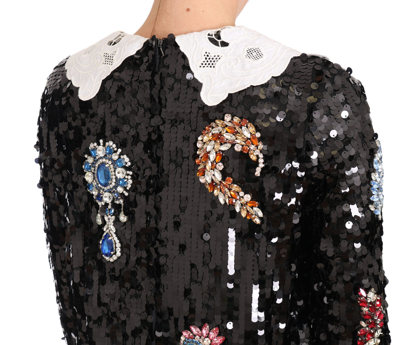 Black Sequined Crystal Fairy Tale Dress