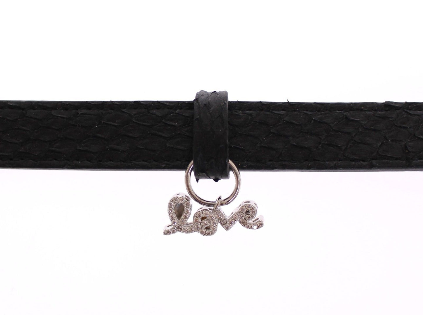 Exquisite Black Snakeskin Silver Bracelet