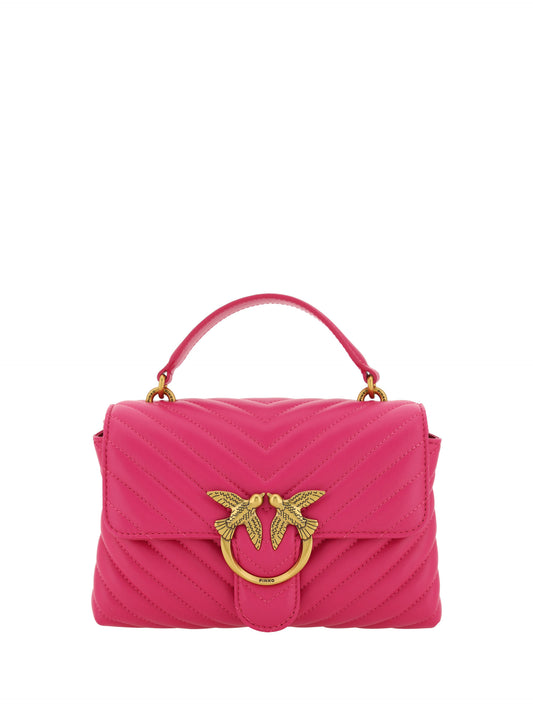 Chic Pink Quilted Leather Mini Handbag