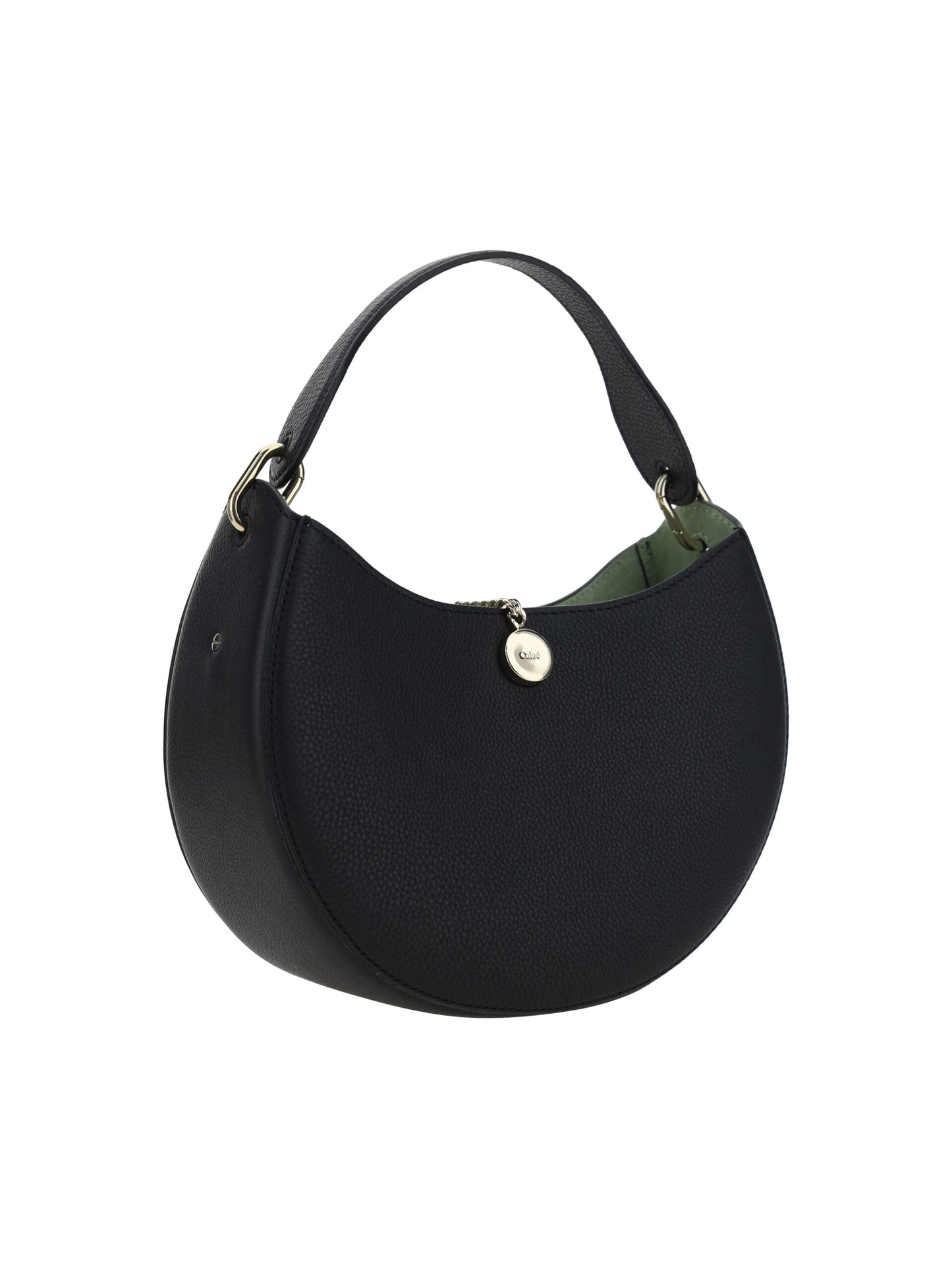 Elegant Black Calf Leather Shoulder Bag
