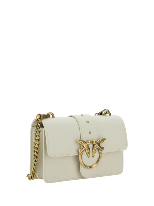 Elegant White Mini Calfskin Shoulder Bag