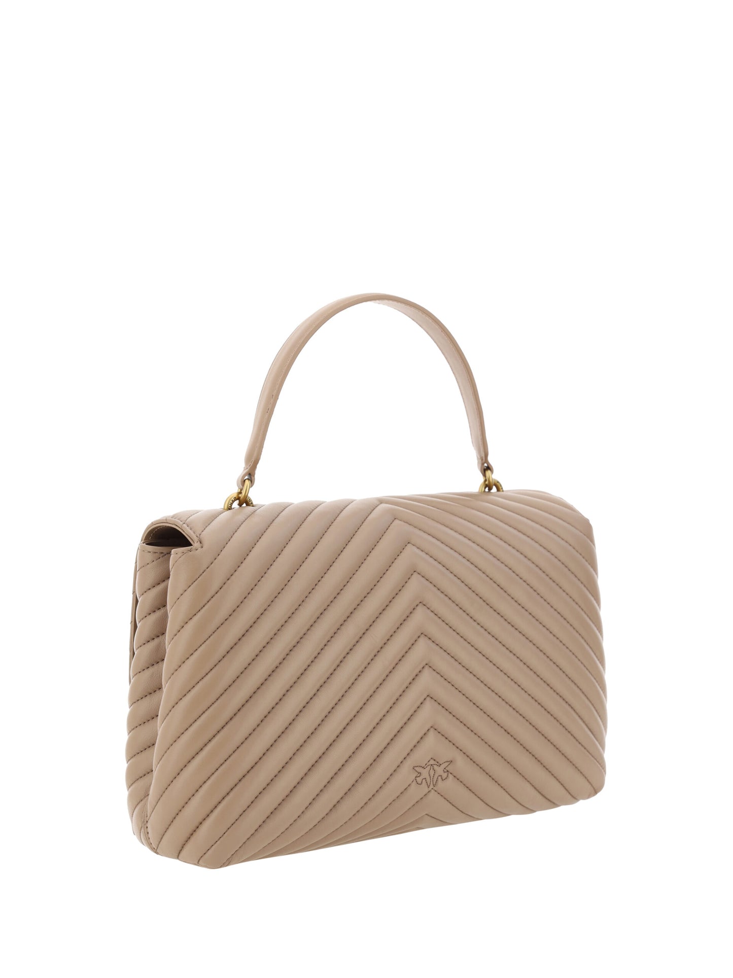 Quilted Calfskin Love Lady Bag in Beige
