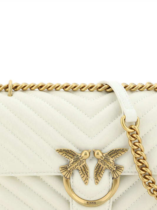 Elegant White Mini Love Shoulder Bag