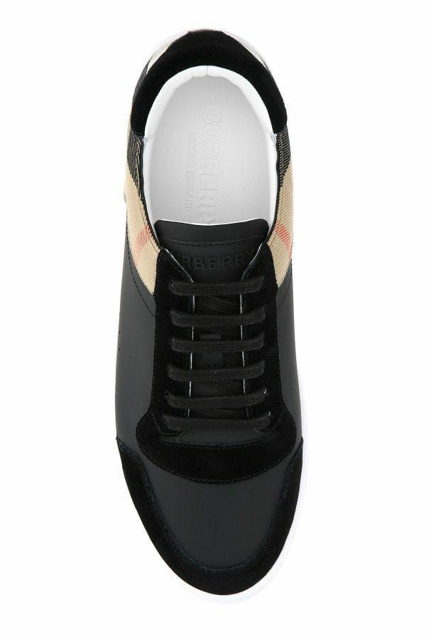 Elegant Black Leather Low-top Sneakers
