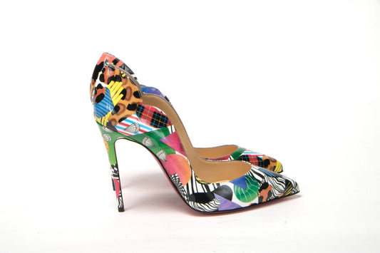 Multicolor Hot Chick Patent Sapeaur High Heels