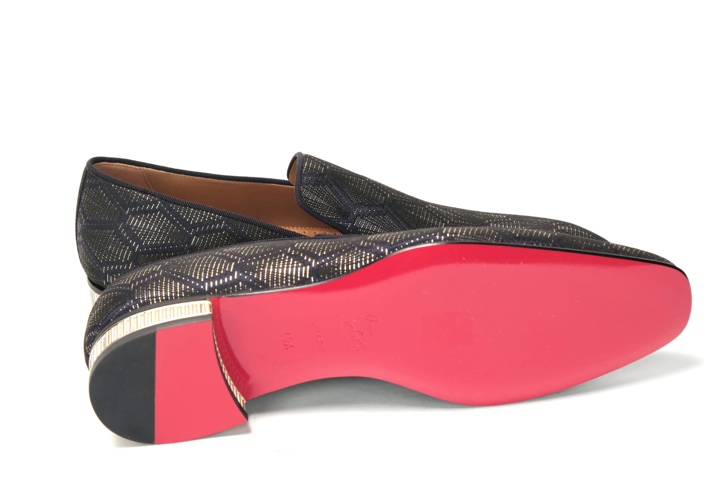 Navy/Nero Colannaki Flat Tissu Shoes