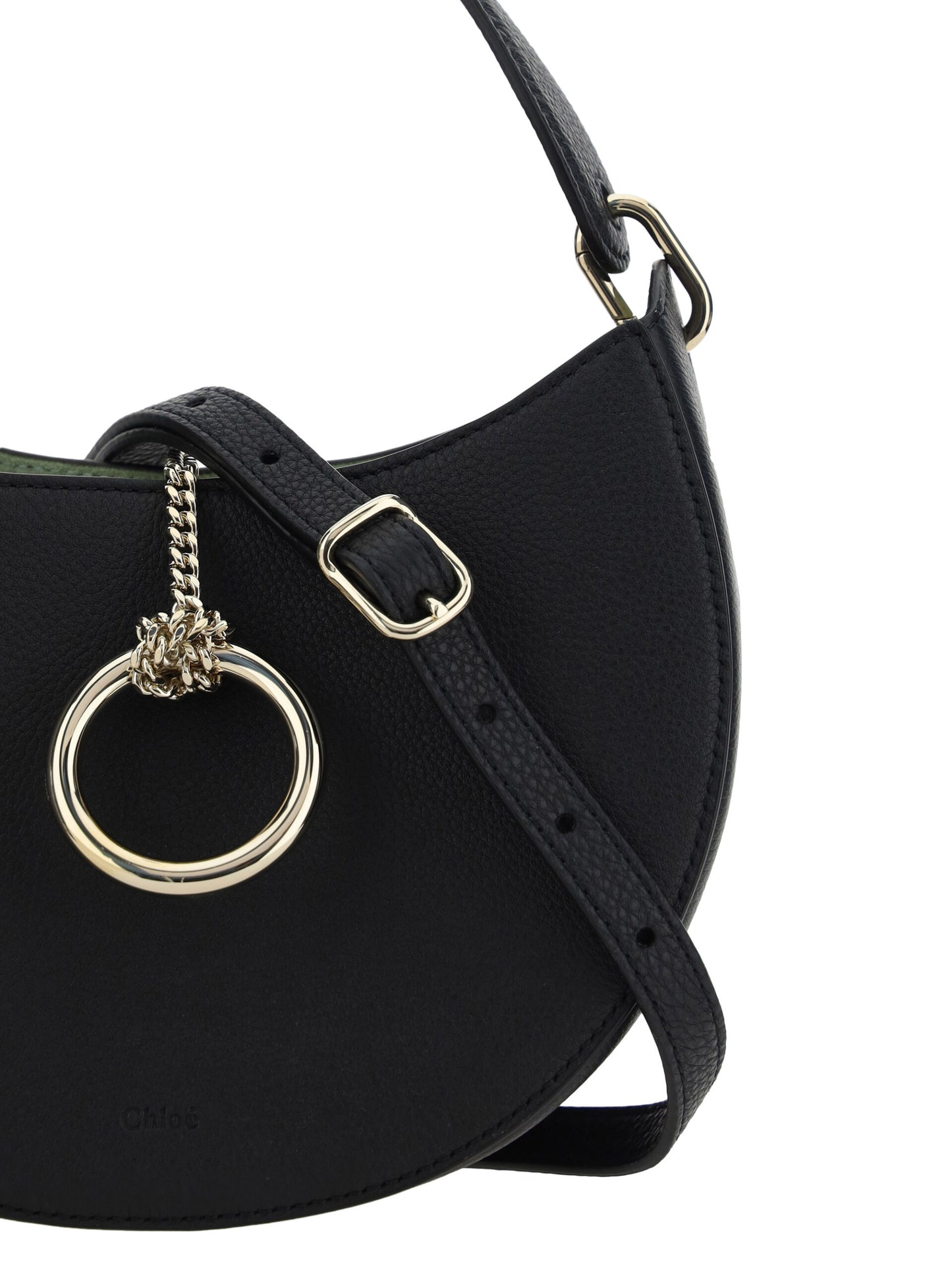 Elegant Black Calf Leather Shoulder Bag
