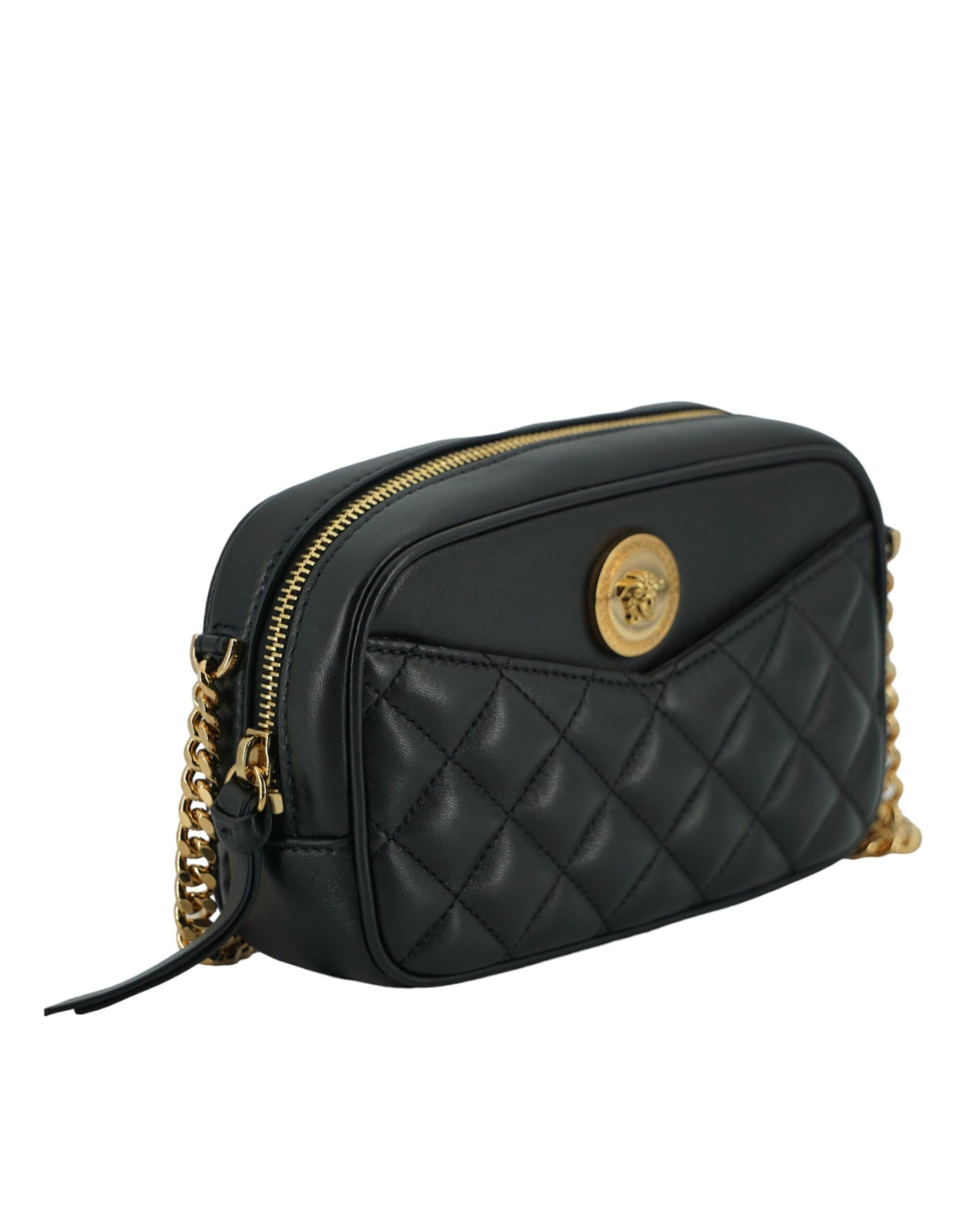 Elegant Small Black Leather Crossbody Bag