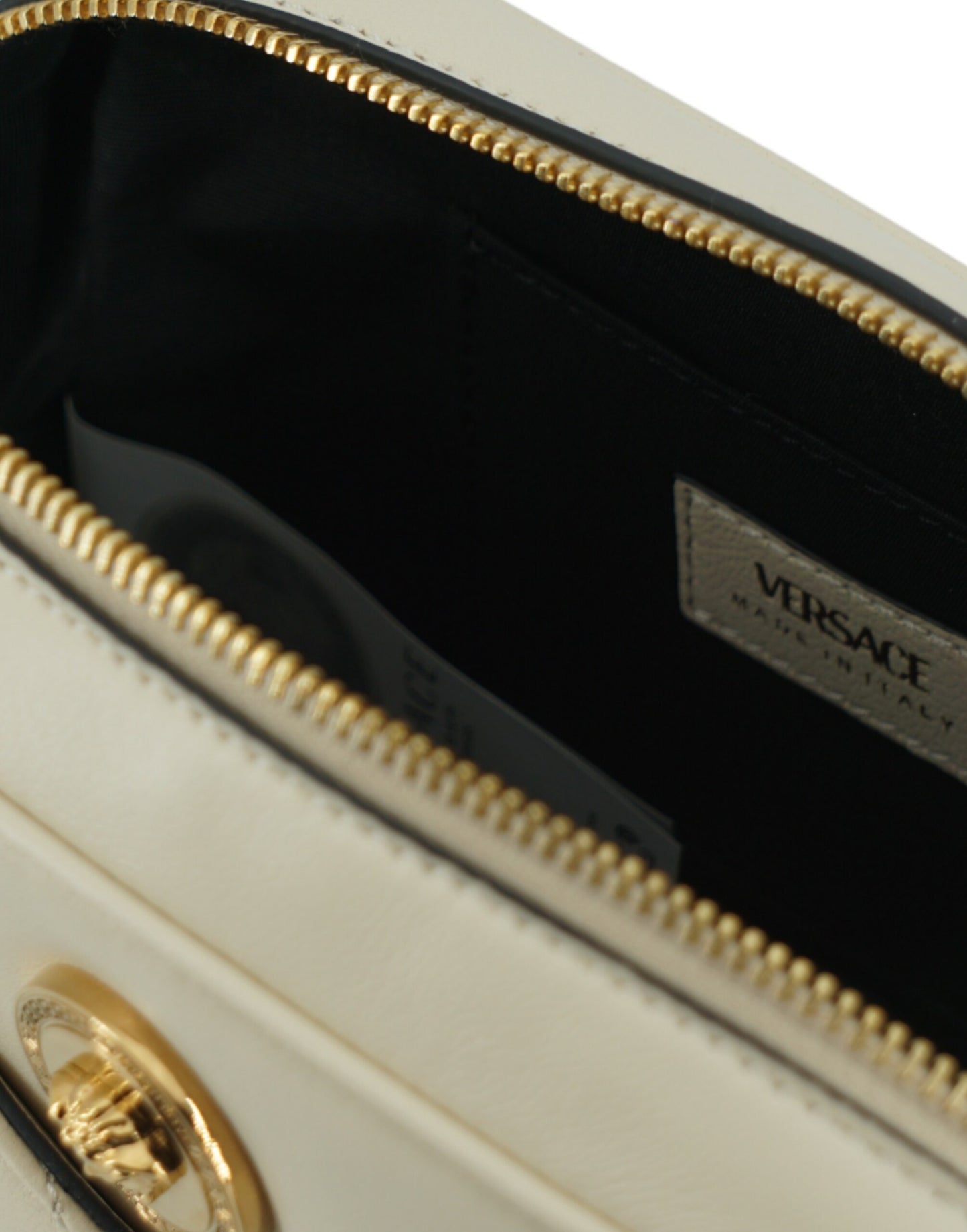 Elegant White Lamb Leather Camera Bag