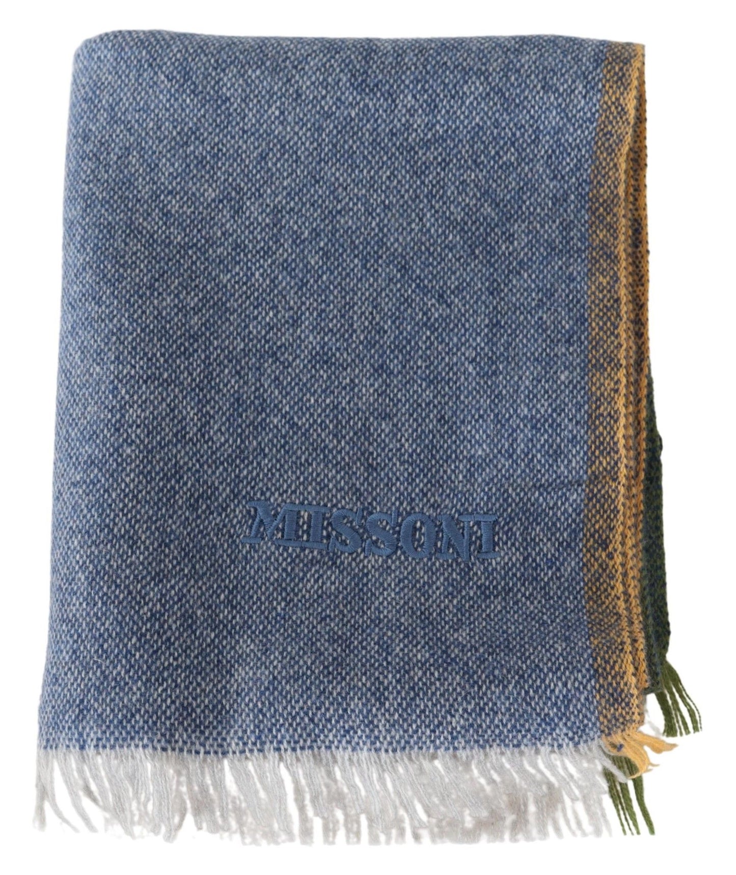 Elegant Cashmere Scarf with Signature Embroidery