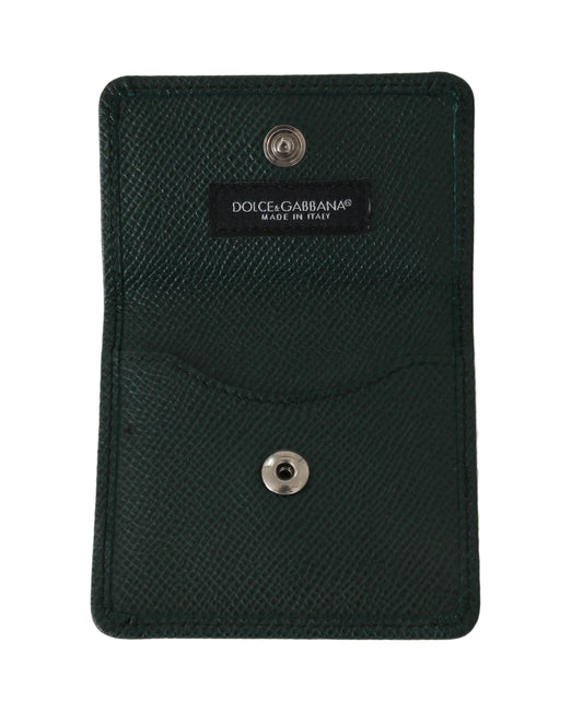 Green Dauphine Leather Condom Case Holder
