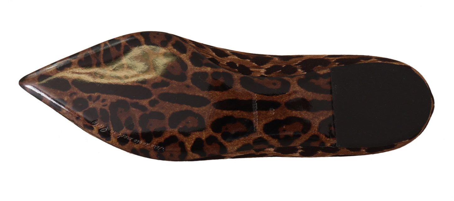 Chic Leopard Print Cotton Loafers