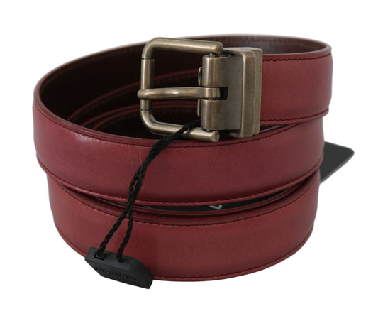 Elegant Pink Leather Belt for Men