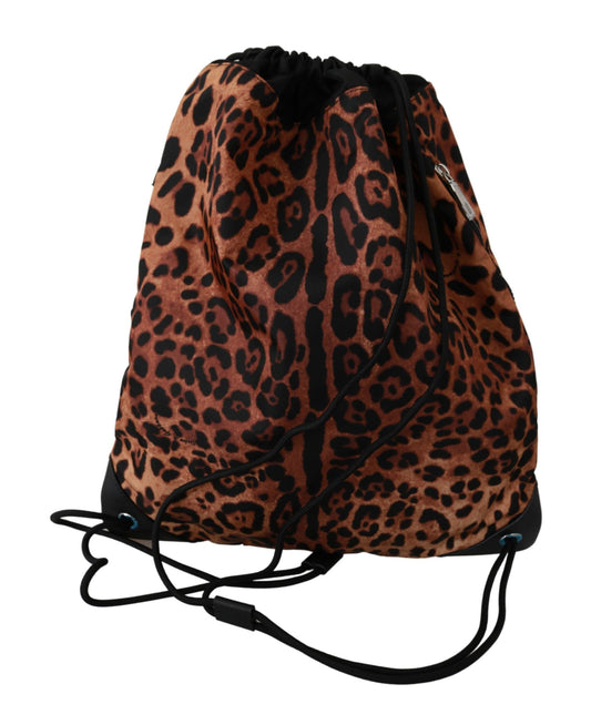 Chic Leopard Print Backpack for Stylish Ventures