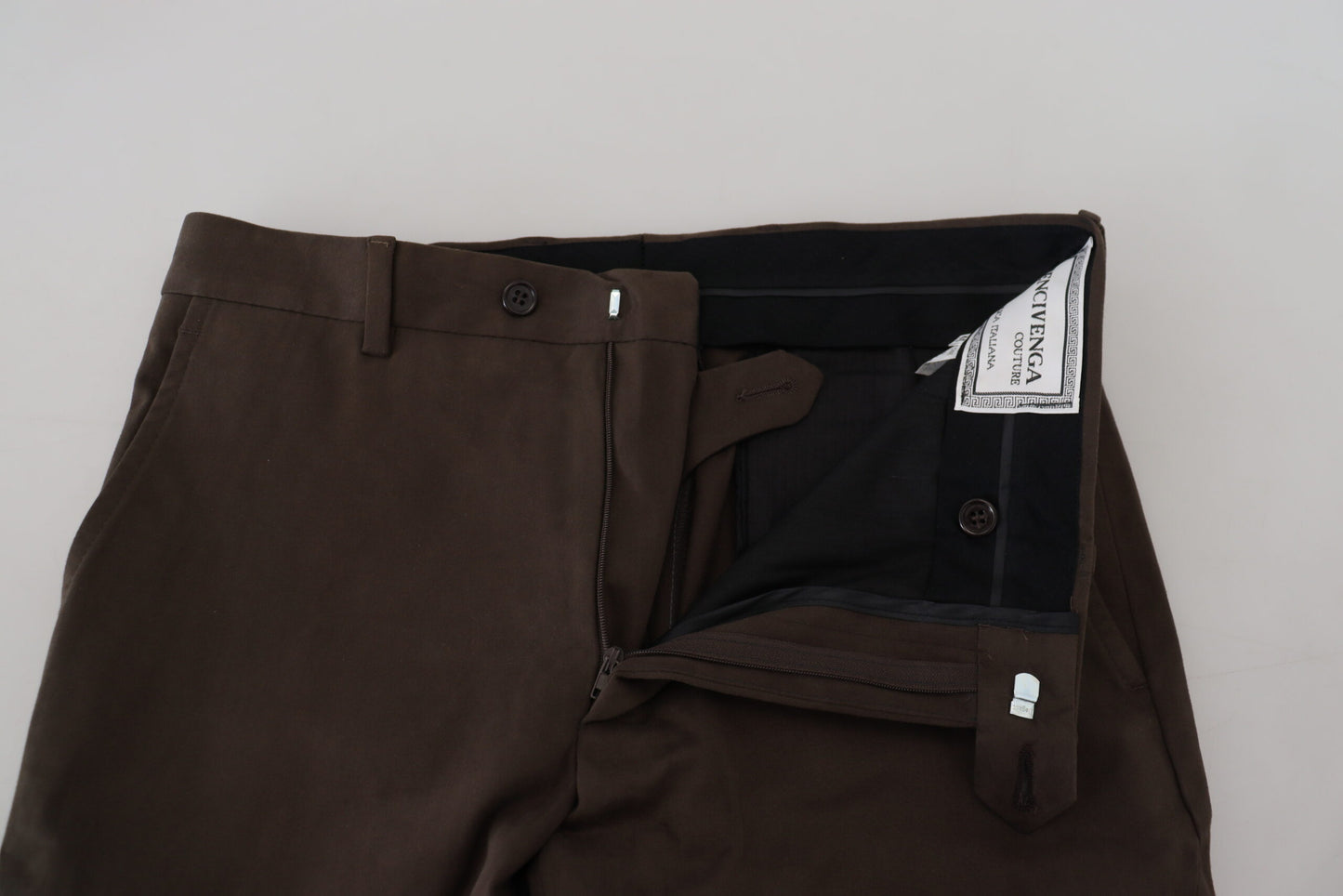Elegant Brown Italian Designer Pants