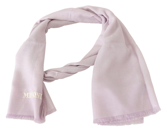 Lavender Cashmere Scarf with Signature Lines