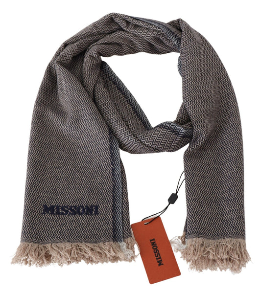 Luxury Cashmere Scarf with Signature Pattern