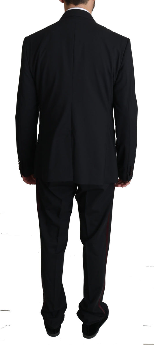 Elegant Black Martini Three-Piece Suit
