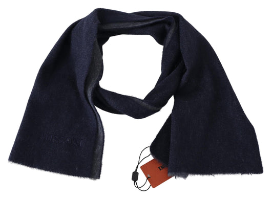 Elegant Cashmere Scarf with Logo Embroidery