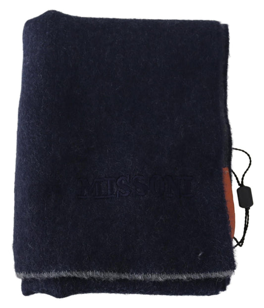 Elegant Cashmere Scarf with Logo Embroidery