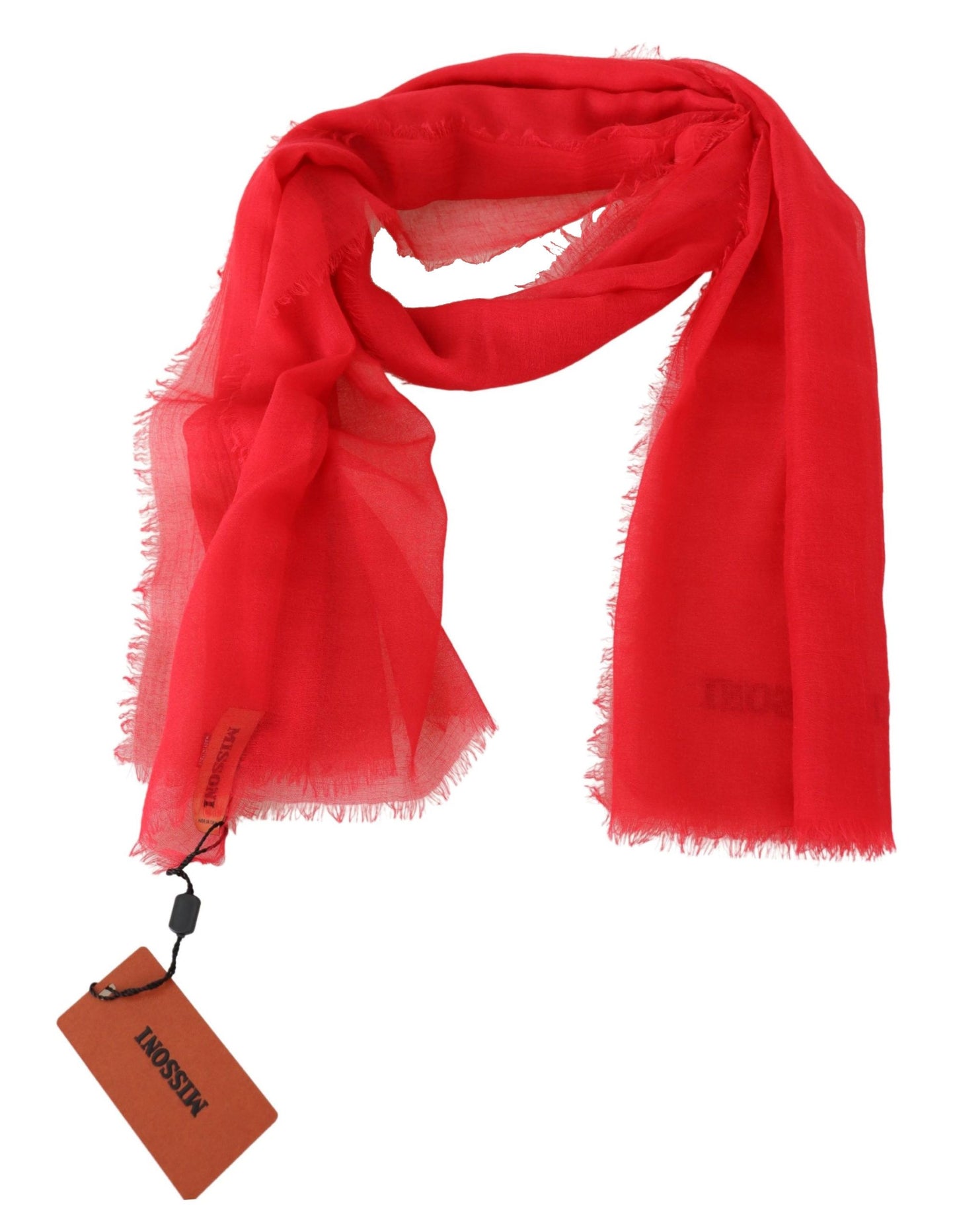 Red 100% Cashmere Unisex Neck Wrap Scarf