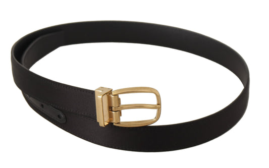 Elegant Silk Leather Buckle Belt