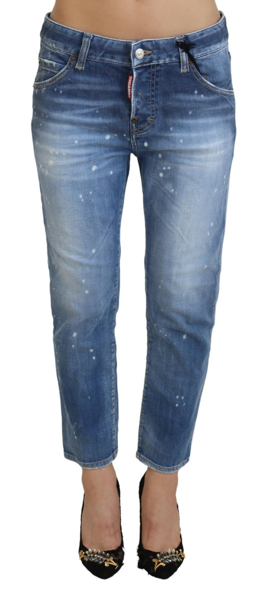 Chic Cropped Blue Denim - Elevate Your Casual Look