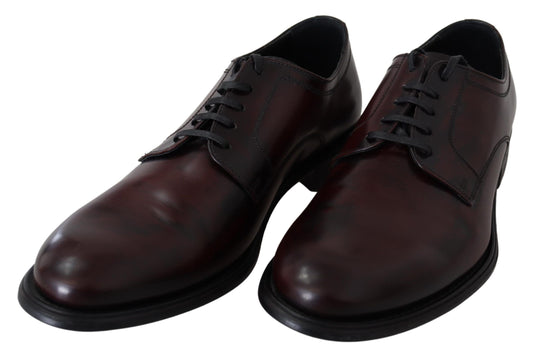 Elegant Brown Leather Derby Formal Shoes