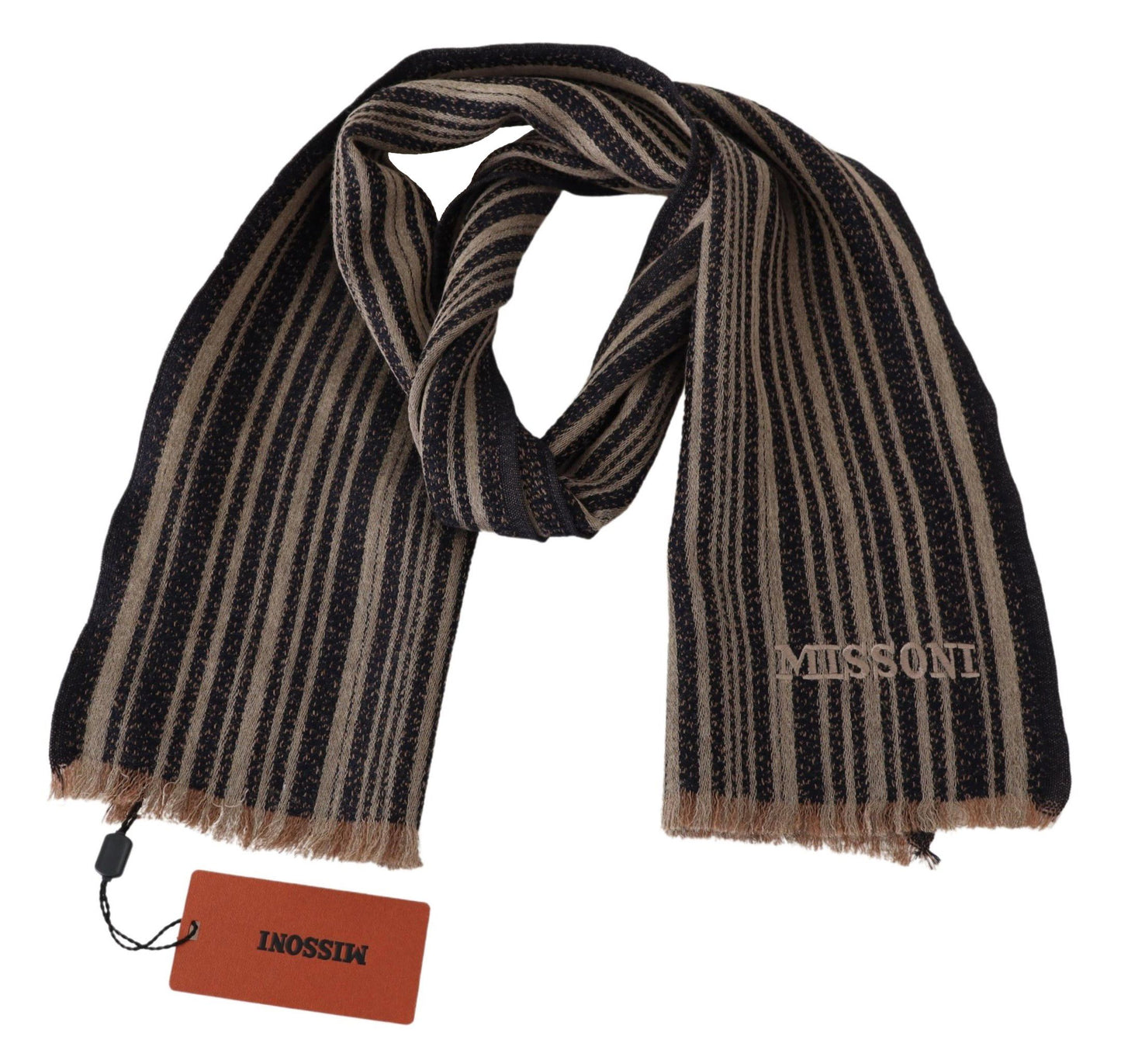 Multicolor Striped Wool Unisex Neck Wrap Shawl Scarf
