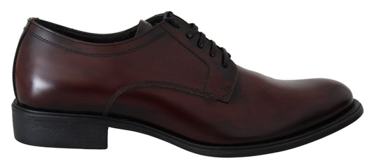 Elegant Brown Leather Derby Formal Shoes