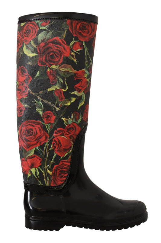 Elegant Floral Rain Boots - Chic All-Weather Footwear