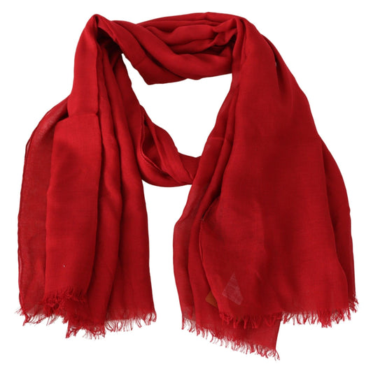 Chic Unisex Red Cashmere Scarf