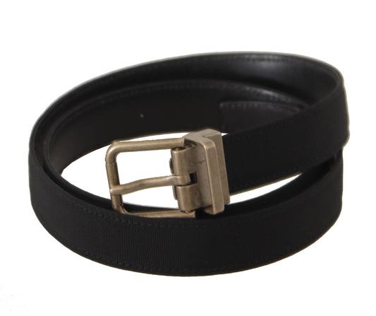 Elegant Black Leather Eye-Catching Belt