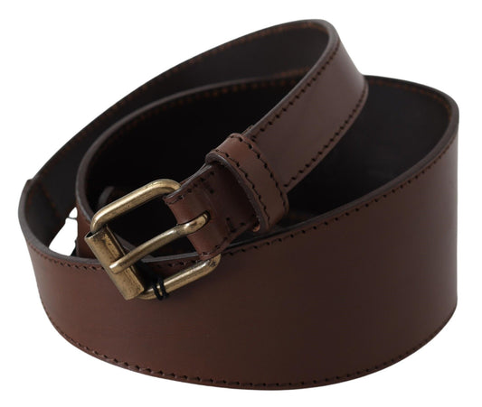 Chic Dark Brown Leather Fashion Belt