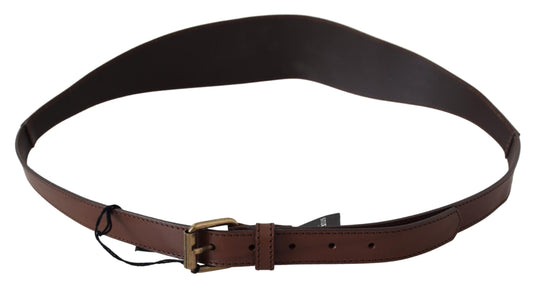 Chic Dark Brown Leather Fashion Belt