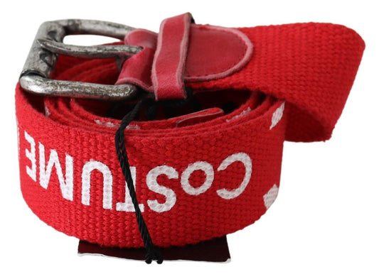 Chic Red Leather Fashion Belt