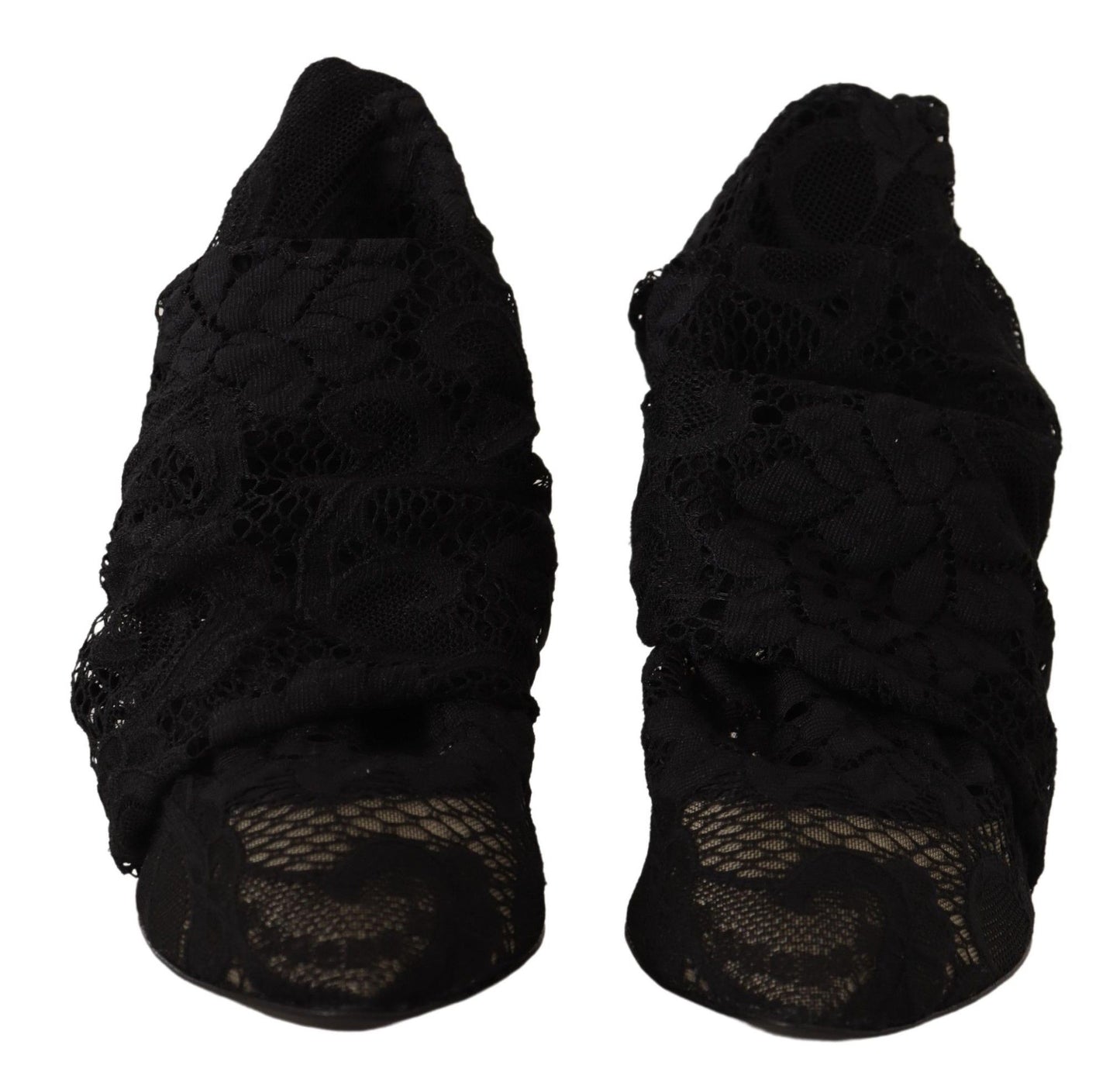 Elegant Stretch Sock Boots in Sleek Black