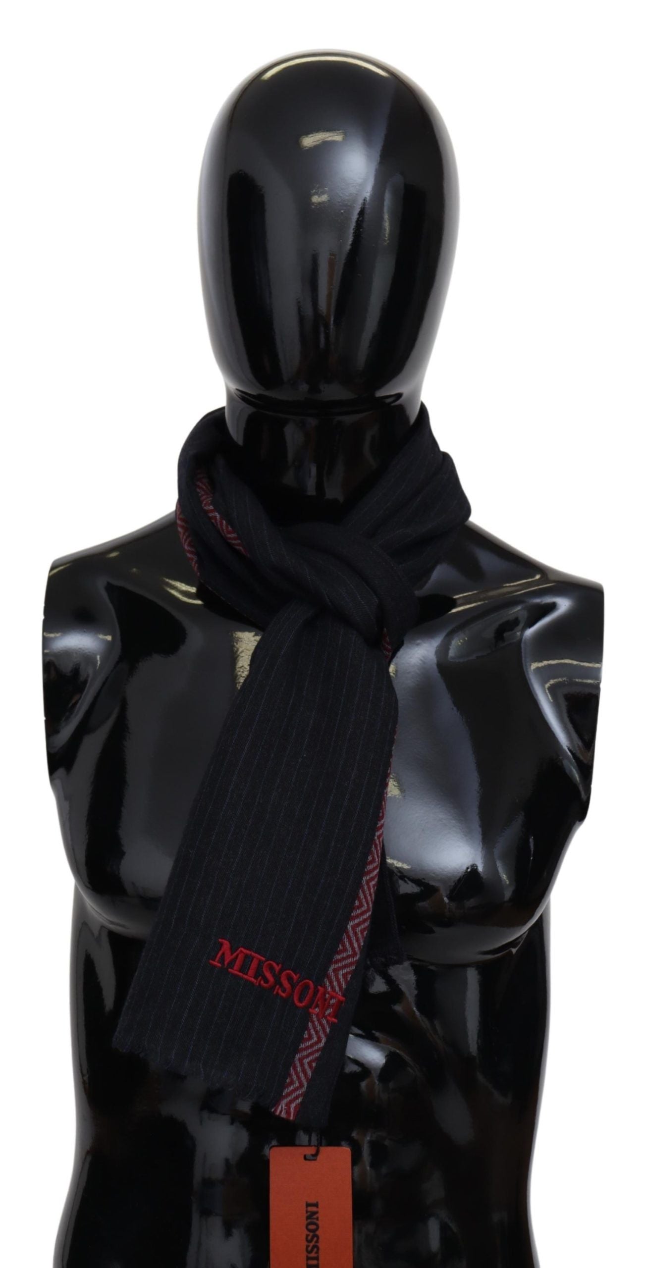 Black 100% Wool Knit Unisex Neck Wrap Shawl Scarf