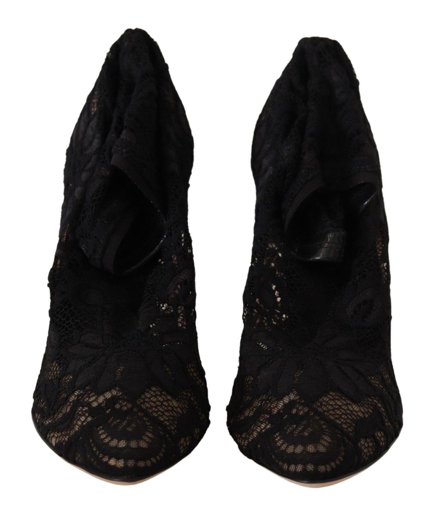 Elegant Black Stretch Sock Boots