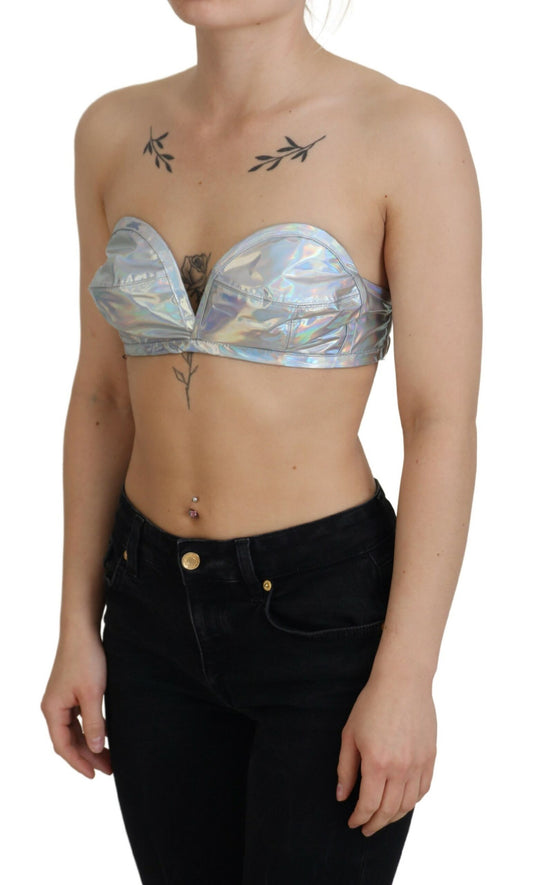 Silver Shimmer Bustier Top