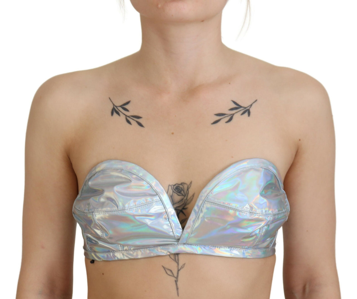 Silver Shimmer Bustier Top
