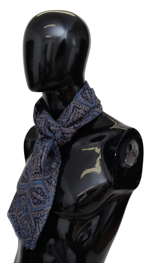 Chic Multicolor Wool Scarf with Signature Design